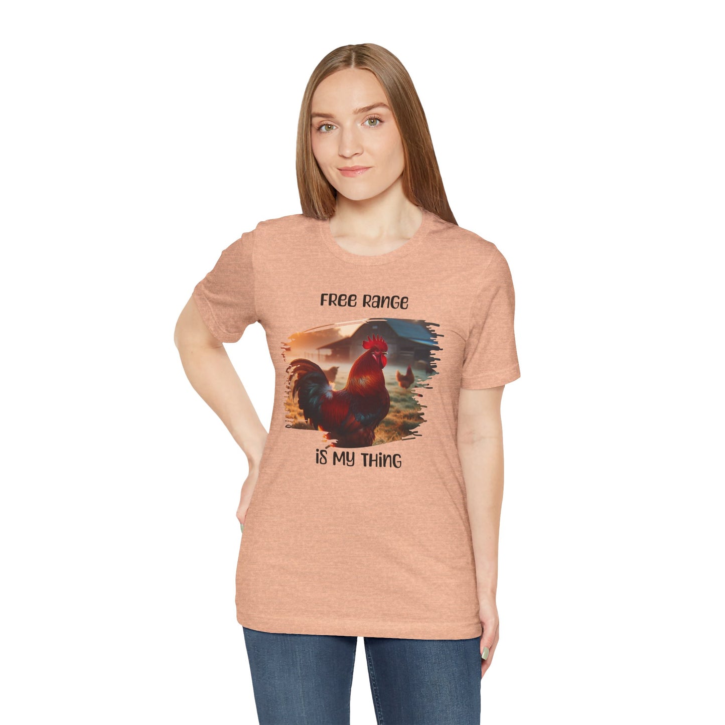 T-Shirt Free Range Is My Thing Rooster and Hens Graphic