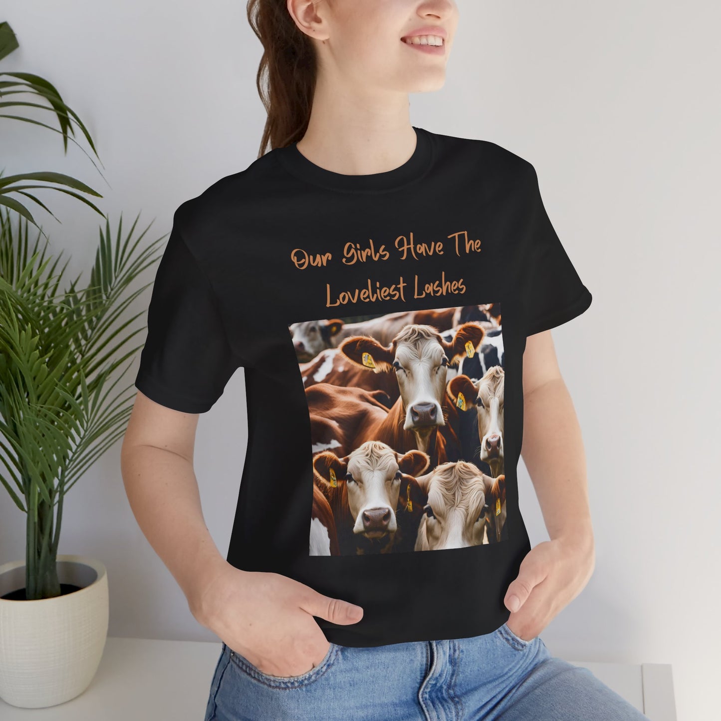 Cow Graphic Tee - Our Girls Have The Loveliest Lashes