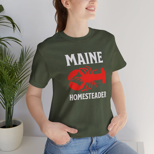 Lobster Tee - Maine Homesteader, Fisherman's Aesthetics, Coastal Living,