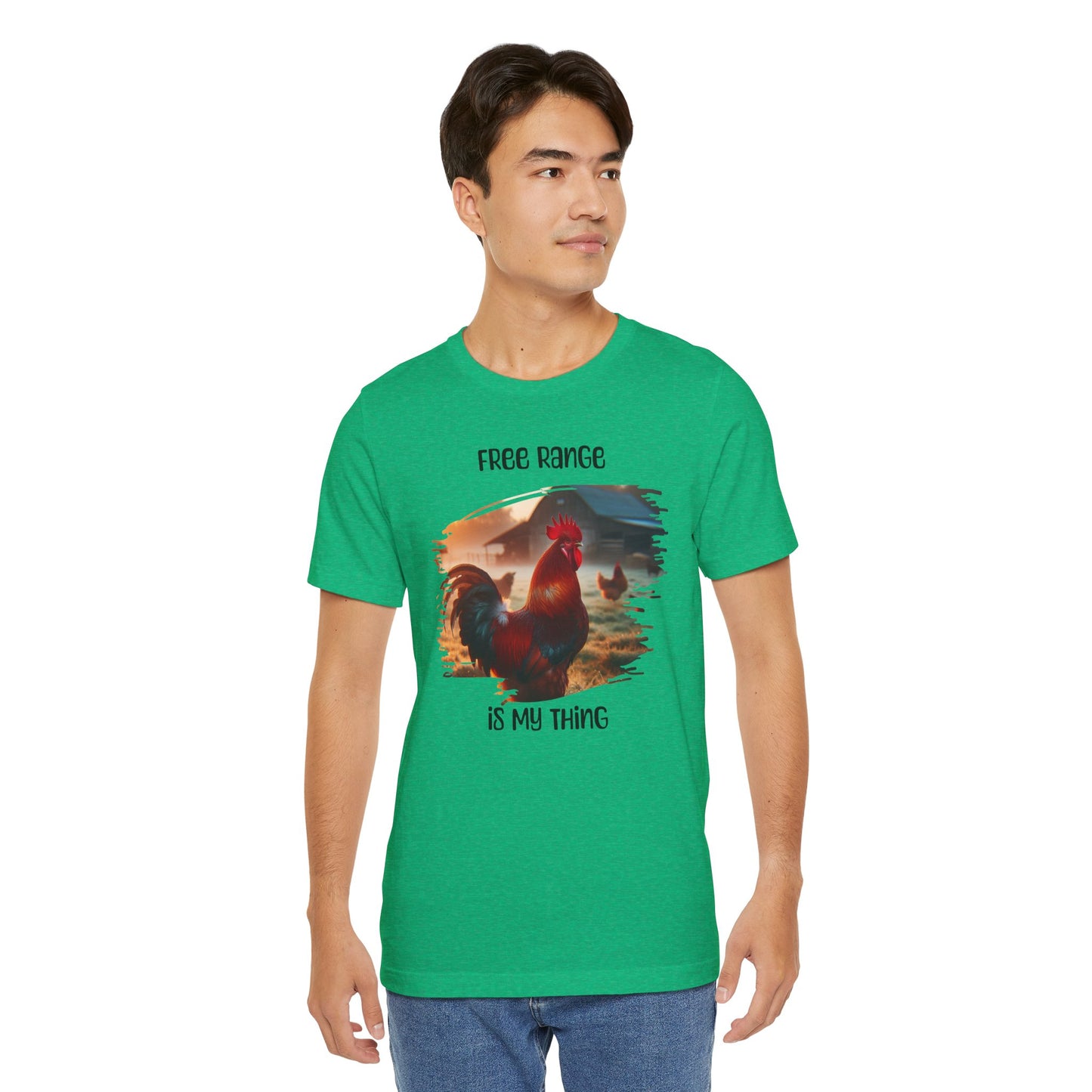 T-Shirt Free Range Is My Thing Rooster and Hens Graphic