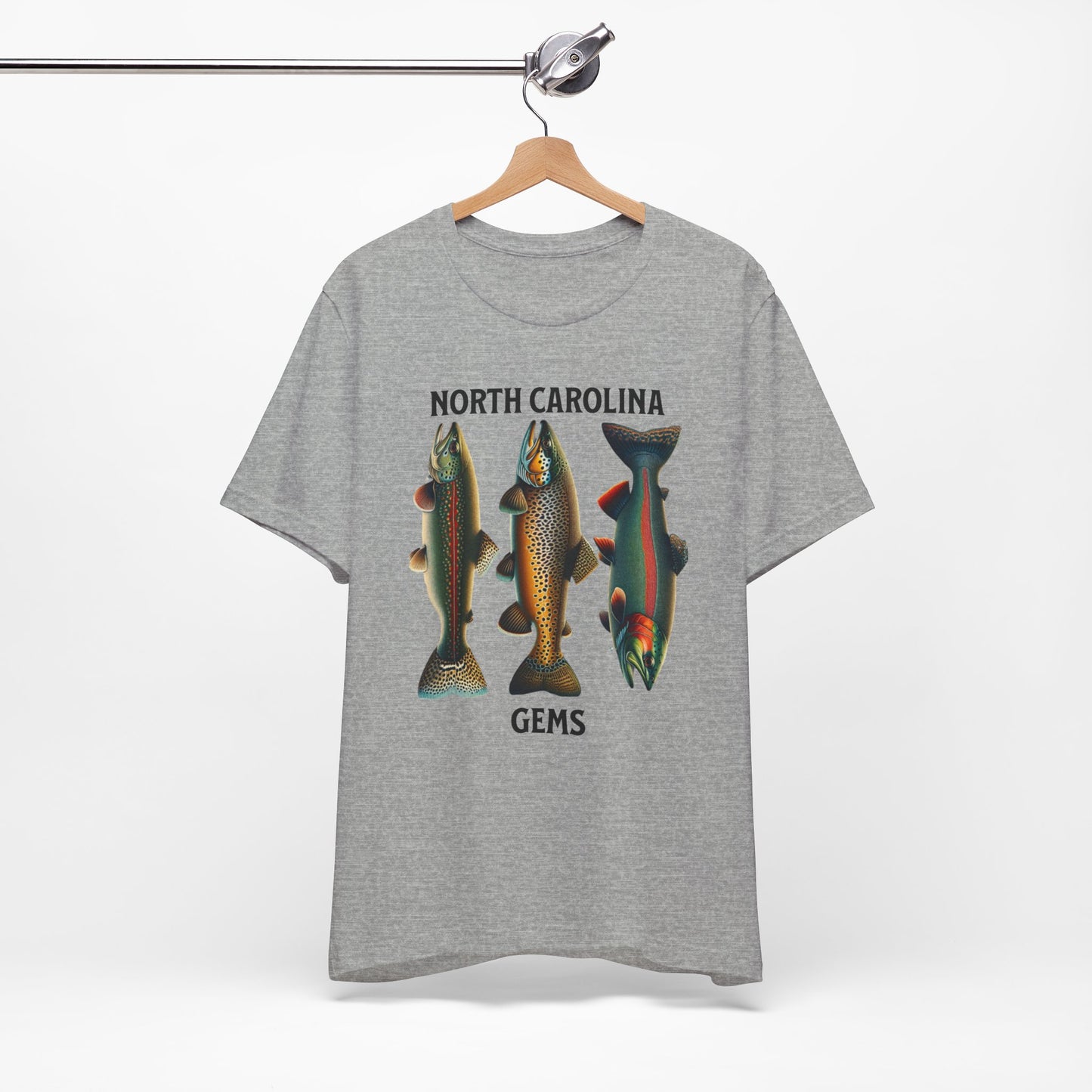 The Three Trout Of North Carolina - North Carolina Gems, Outdoor Wear, Fisherman's Aesthetics, Green Wear