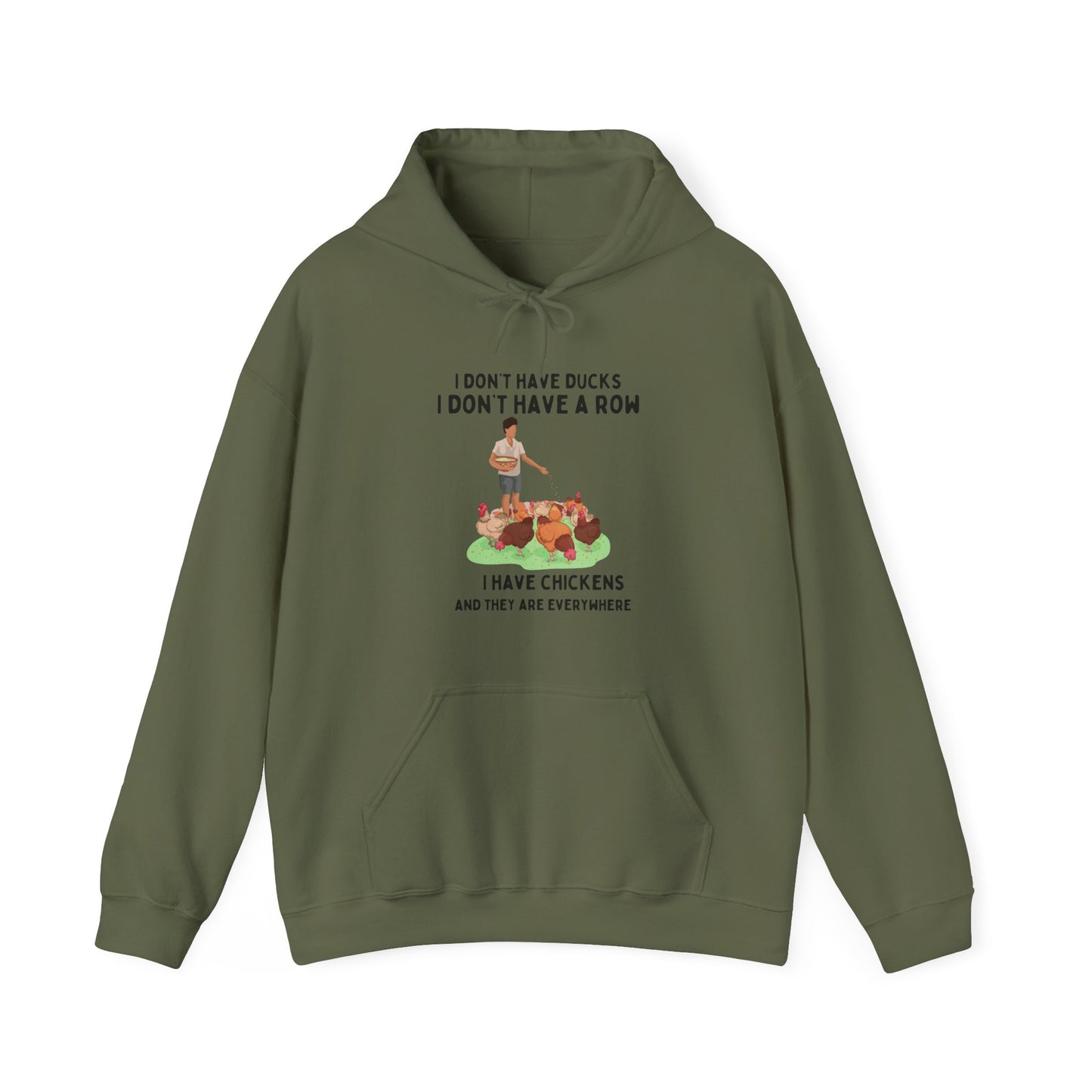 Chickens Hoodie - Funny Caption Unisex Hooded Sweatshirt