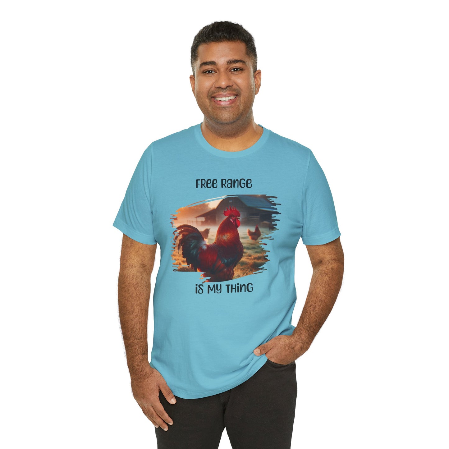 T-Shirt Free Range Is My Thing Rooster and Hens Graphic