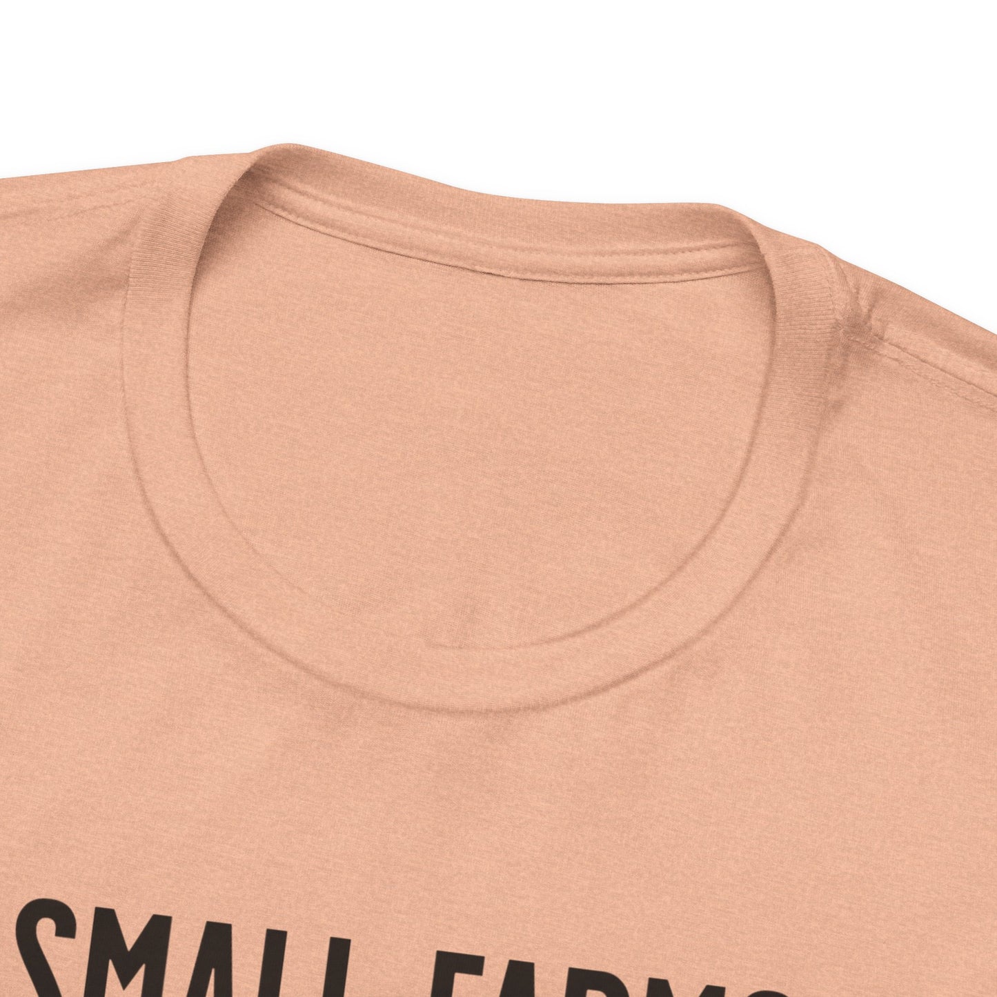 Unisex Jersey Small Farm over Pharma Shirts, T-shirt with Country Farm Scene with Barn, Gift for Farmer, Anti Big Pharma, Farmacist, Adult Unisex Short Sleeve Tee