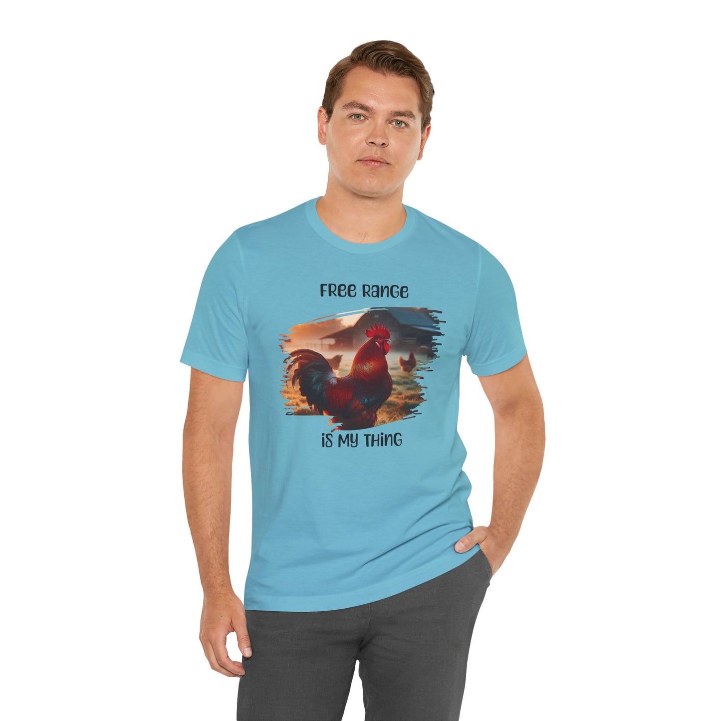 T-Shirt Free Range Is My Thing Rooster and Hens Graphic