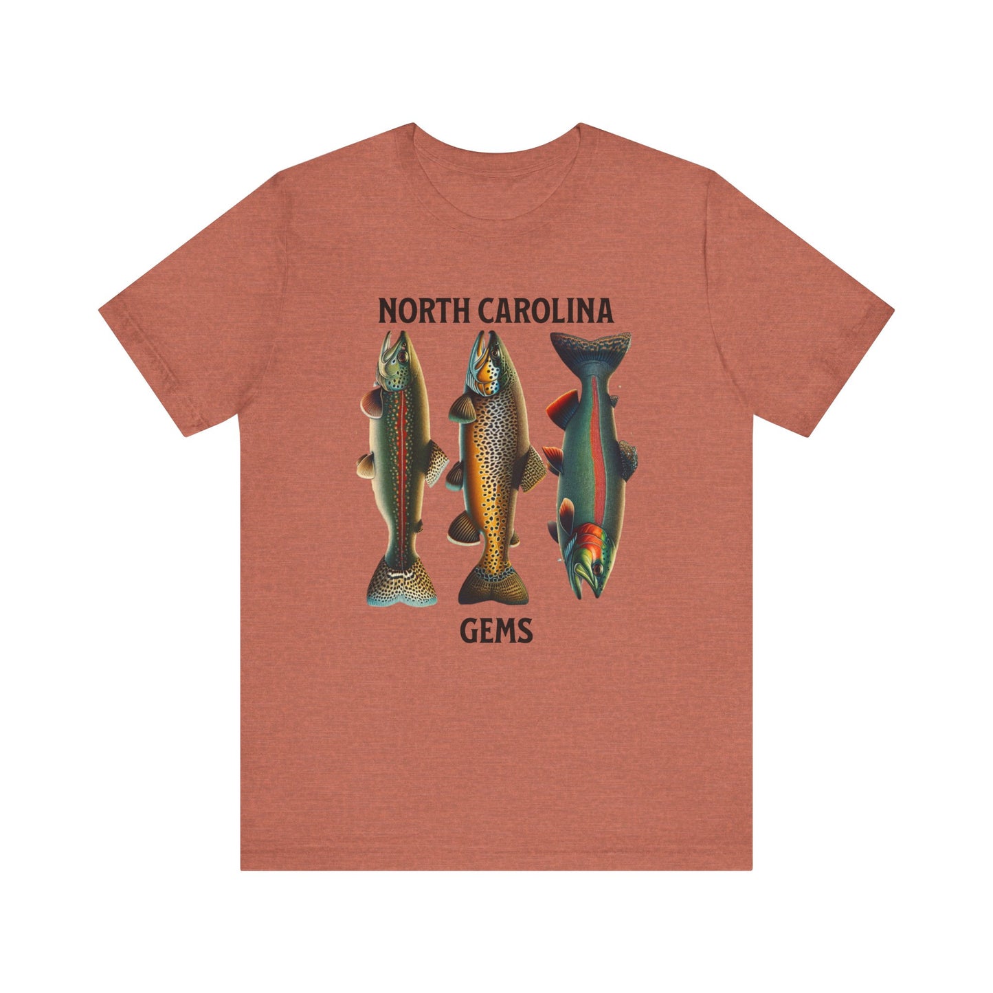 The Three Trout Of North Carolina - North Carolina Gems, Outdoor Wear, Fisherman's Aesthetics, Green Wear