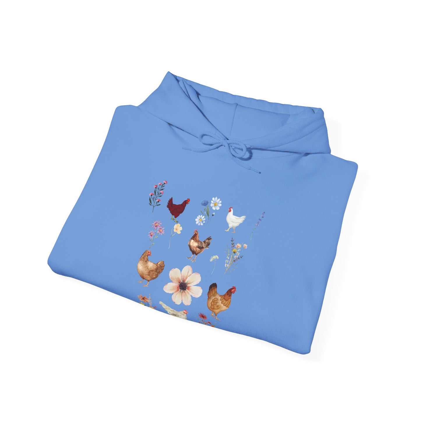 Chicken Wildflowers Hoodie Sweatshirt