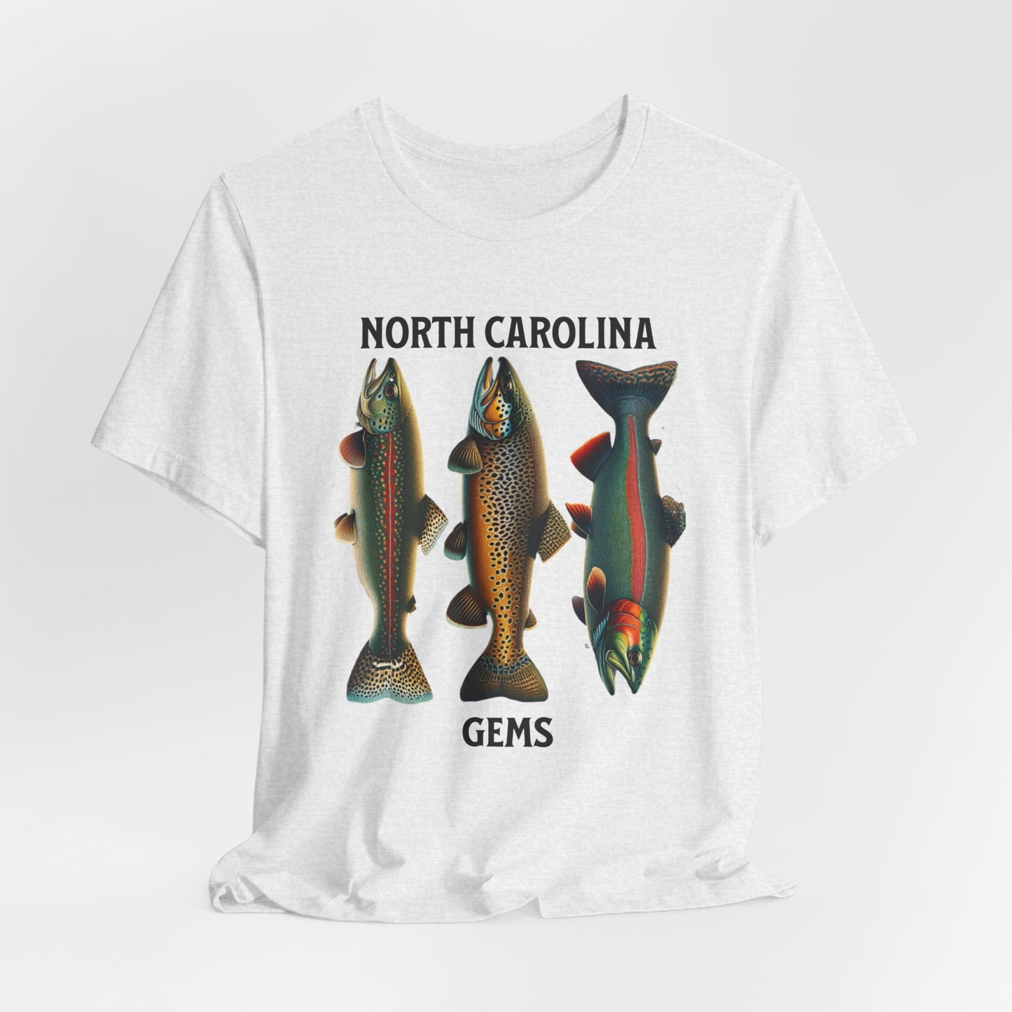 The Three Trout Of North Carolina - North Carolina Gems, Outdoor Wear, Fisherman's Aesthetics, Green Wear