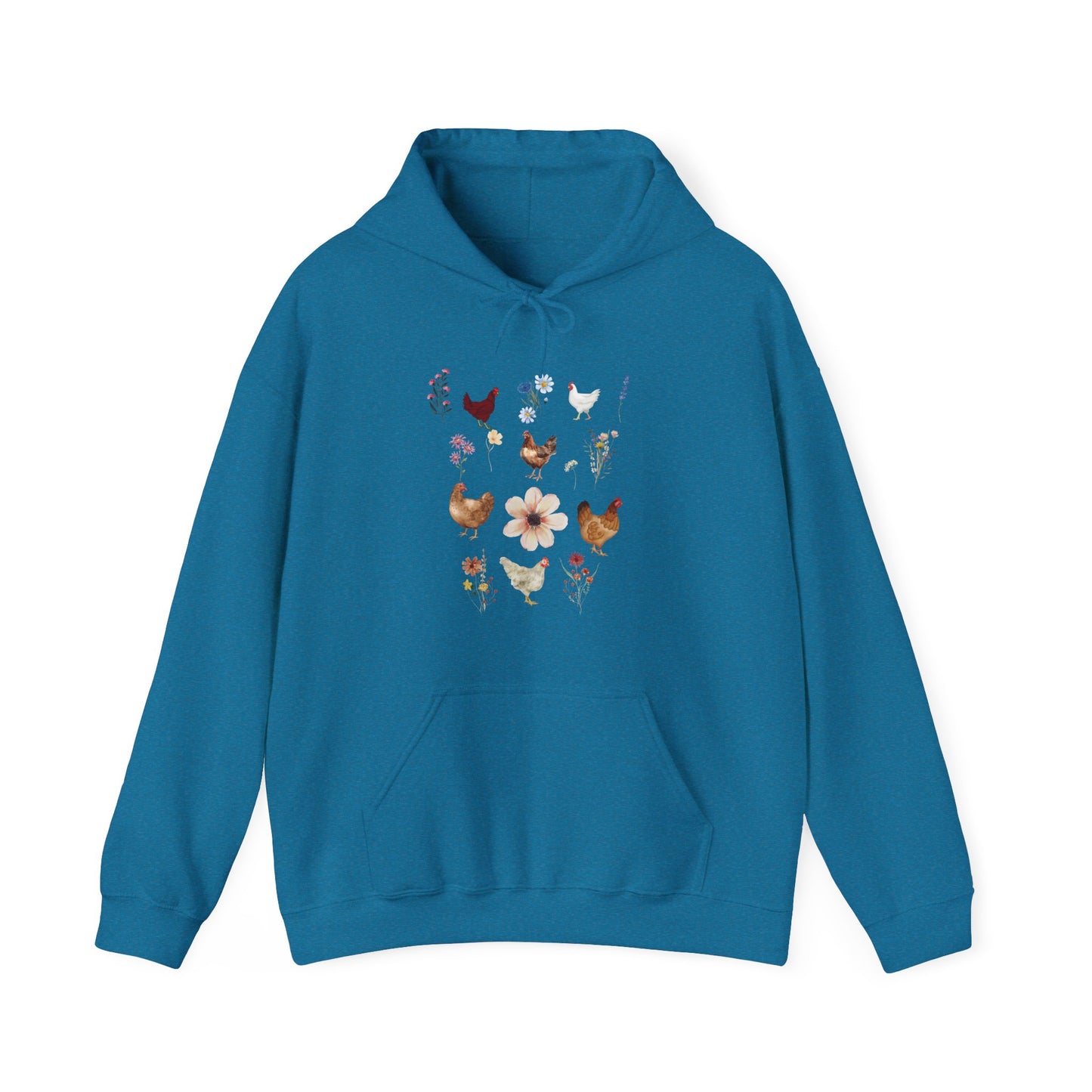 Chicken Wildflowers Hoodie Sweatshirt