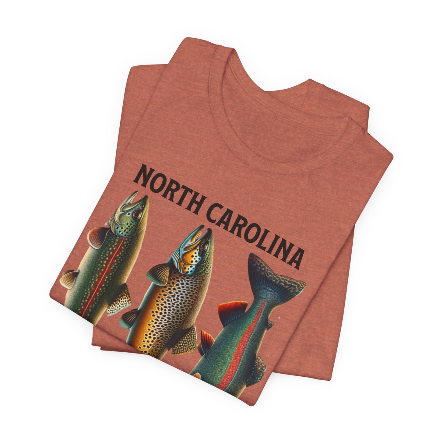 The Three Trout Of North Carolina - North Carolina Gems, Outdoor Wear, Fisherman's Aesthetics, Green Wear