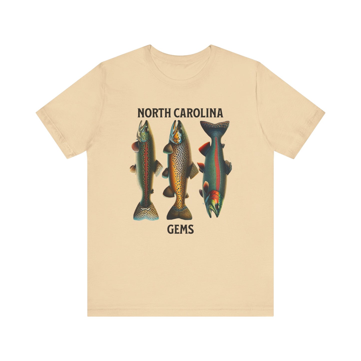 The Three Trout Of North Carolina - North Carolina Gems, Outdoor Wear, Fisherman's Aesthetics, Green Wear