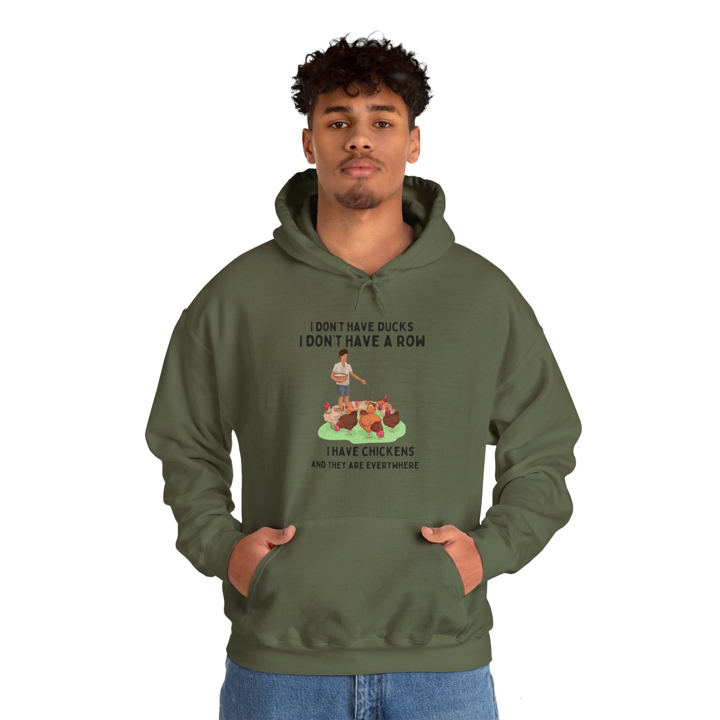 Chickens Hoodie - Funny Caption Unisex Hooded Sweatshirt