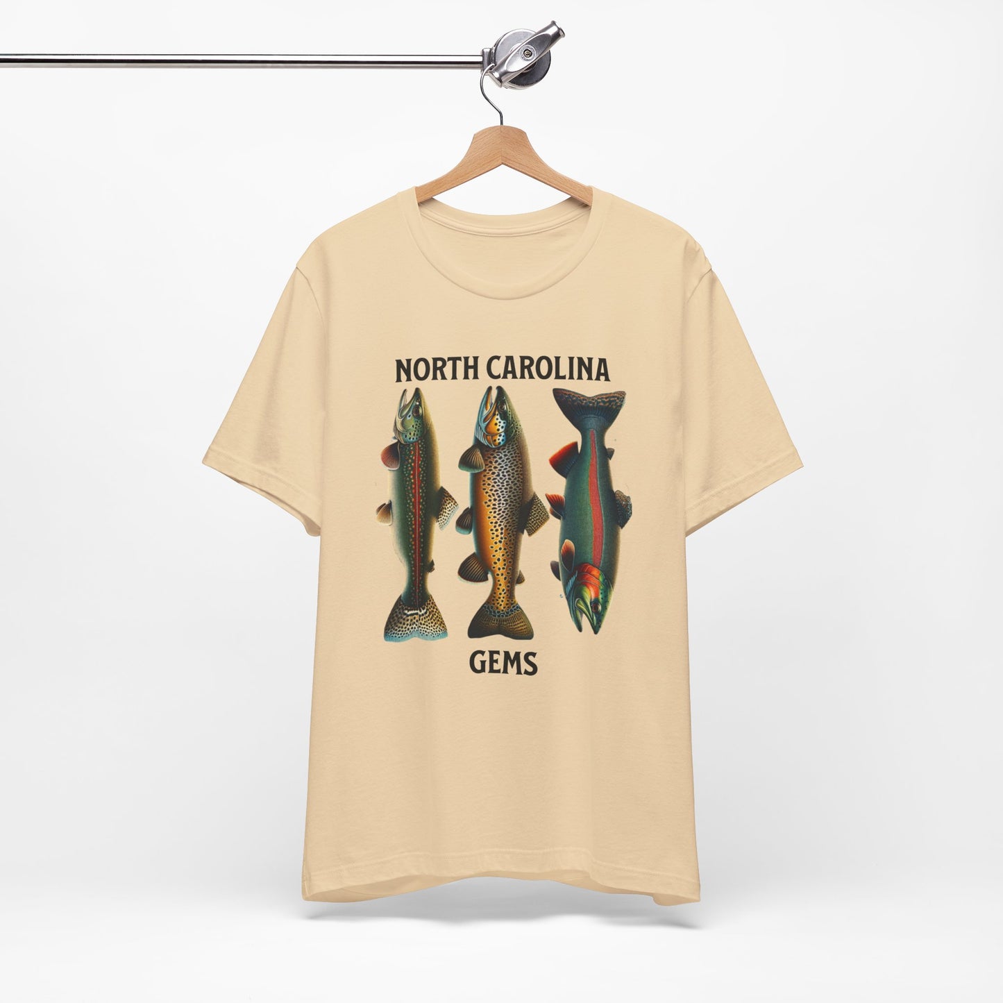 The Three Trout Of North Carolina - North Carolina Gems, Outdoor Wear, Fisherman's Aesthetics, Green Wear