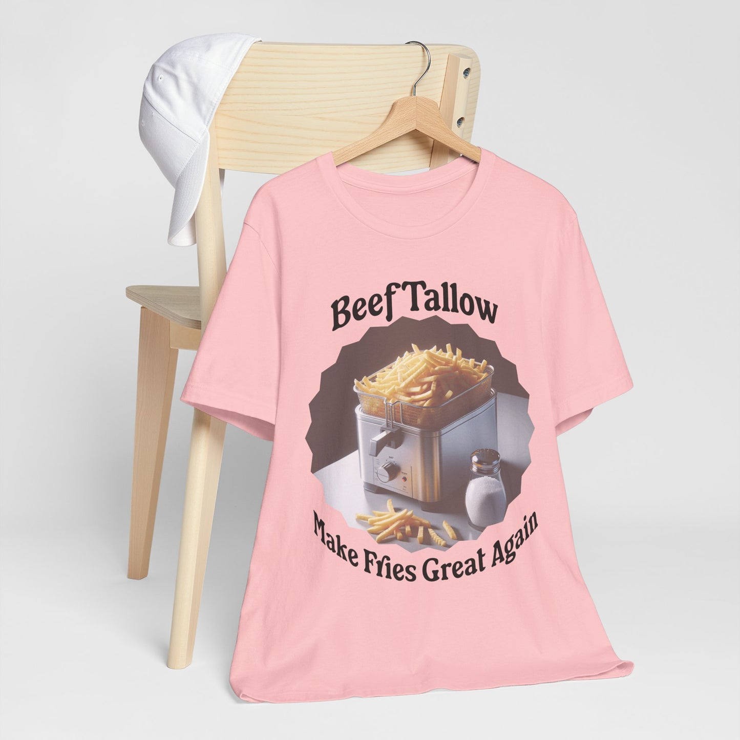 T-Shirt French Fry Cooker Graphic Tee - Beef Tallow Make Fries Great Again - Bring Back The Tallow Fries - Beef Tallow Lover