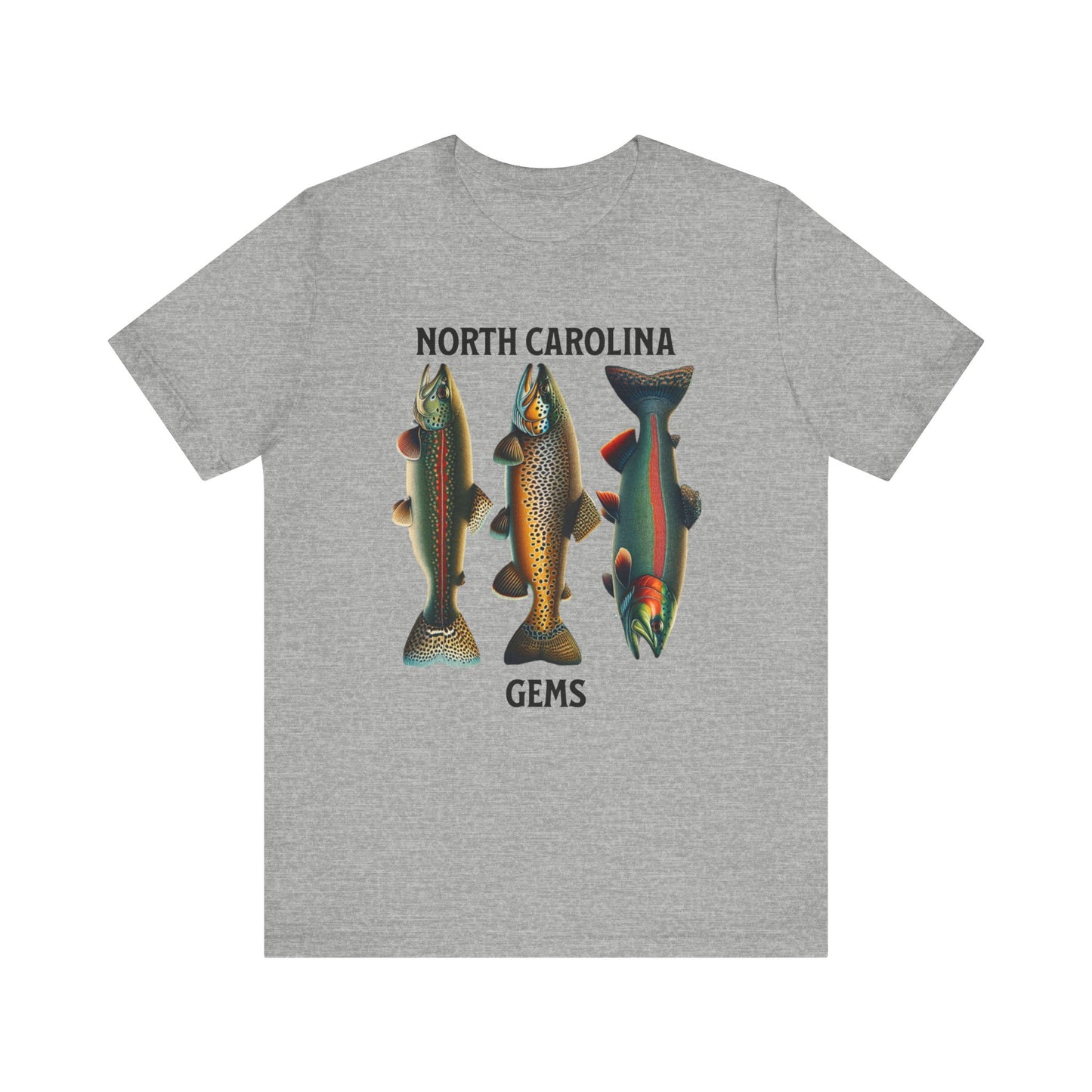 The Three Trout Of North Carolina - North Carolina Gems, Outdoor Wear, Fisherman's Aesthetics, Green Wear