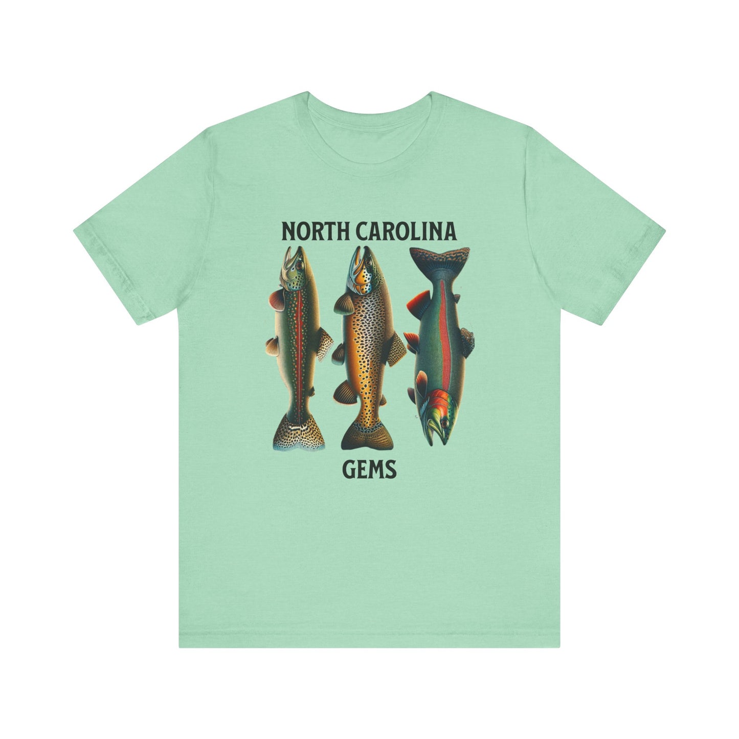 The Three Trout Of North Carolina - North Carolina Gems, Outdoor Wear, Fisherman's Aesthetics, Green Wear