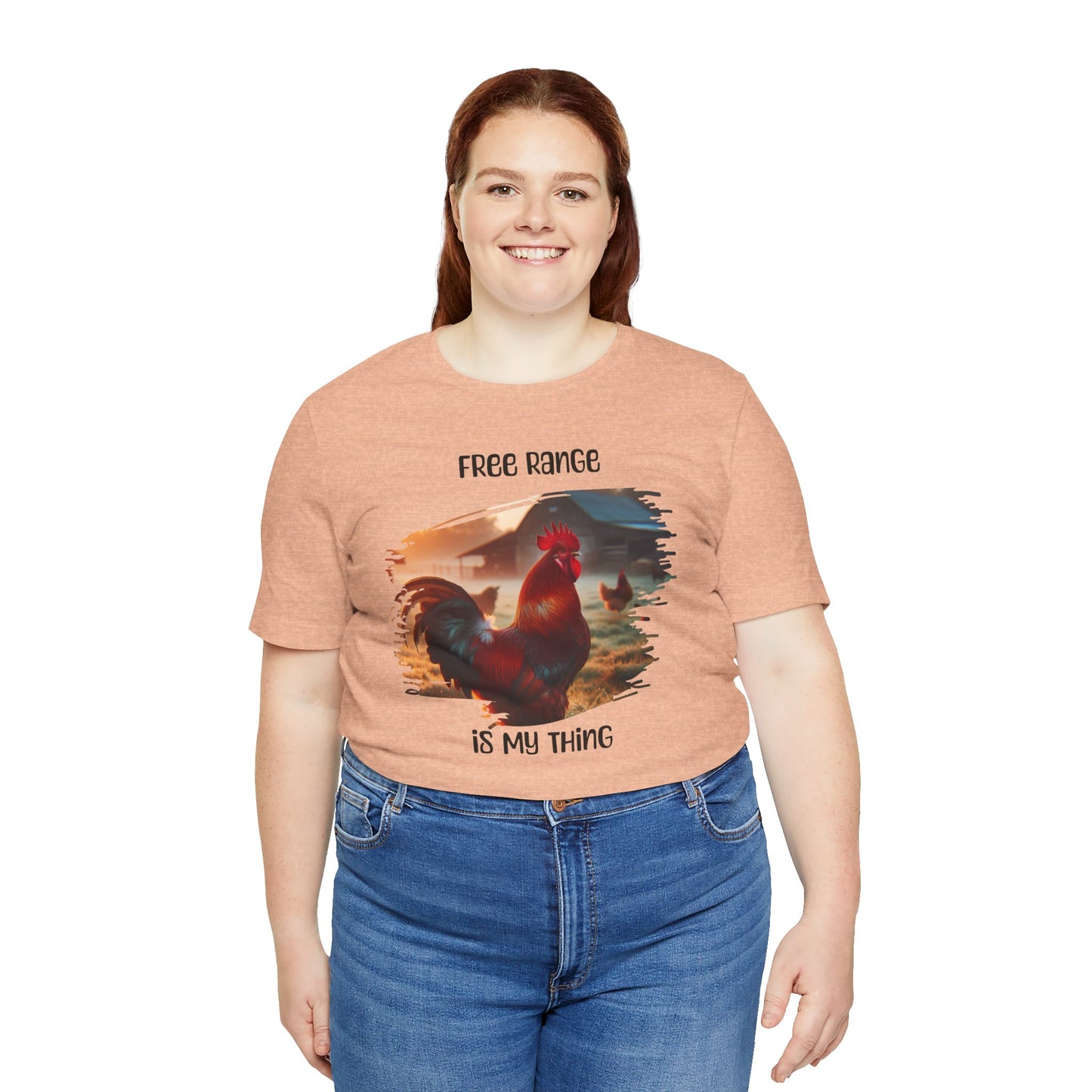 T-Shirt Free Range Is My Thing Rooster and Hens Graphic