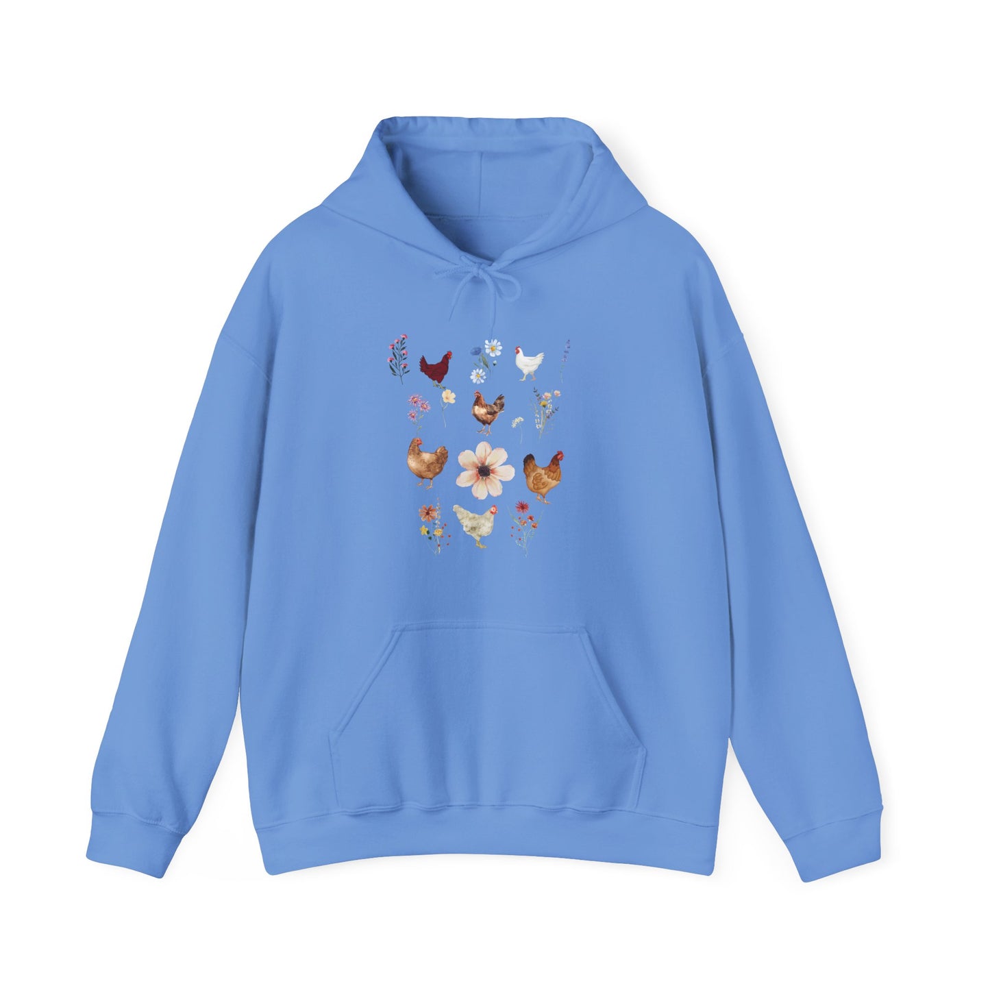 Chicken Wildflowers Hoodie Sweatshirt