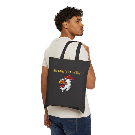 Canvas Tote - Fowl Mood Rooster Design